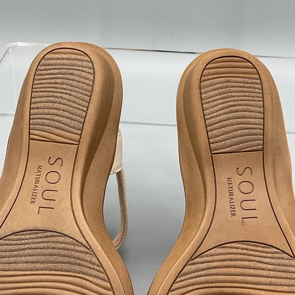 NEW Soul Naturalizer Women’s Summer Slingback Sandals Porcelain Smooth Size 6W - Picture 9 of 10